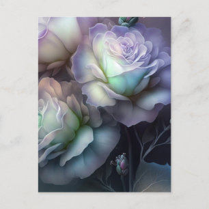 Lila irisierende Blume Nah Postkarte