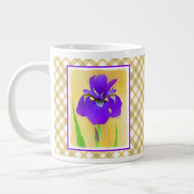 Lila Irislackierung - Niedlicher Originalhund A Jumbo-Tasse (Links)