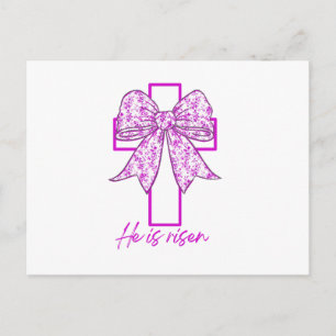 Lila ist er zu Ostern Flora Coquette Bow Postkarte