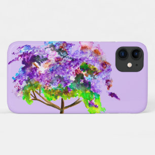 Lila Jacaranda-Baum Aquarellmalerei Case-Mate iPhone Hülle