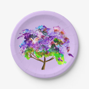 Lila Jacaranda-Baumart Pappteller