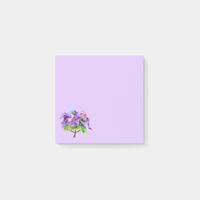 Lila Jacaranda-Baumart Post-it Klebezettel (Vorderseite)