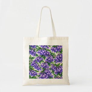 Lila Jacaranda-Blüten Botanisches Florales Muster Tragetasche