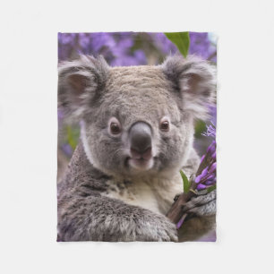 Lila Jacaranda Koala Bear, Fleecedecke