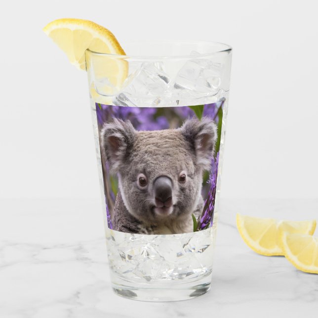 Lila Jacaranda Koala Bear, Glas (Vorderseite Ice)