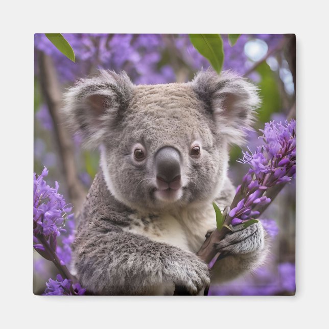 Lila Jacaranda Koala Bear, Magnet (Vorne)