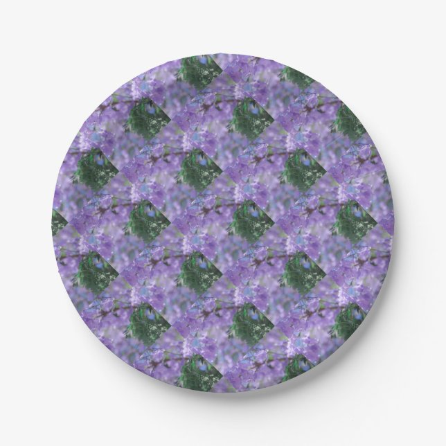 Lila Jacaranda Tree Blume Pappteller (Vorderseite)