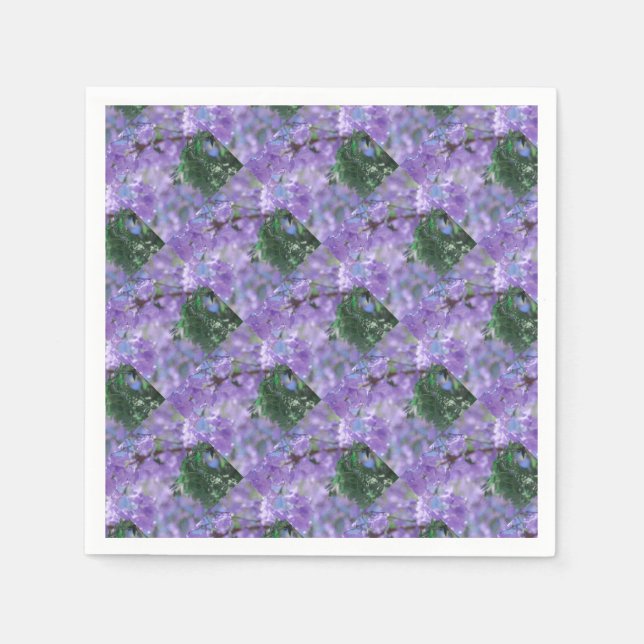 Lila Jacaranda Tree Blume Serviette (Vorderseite)