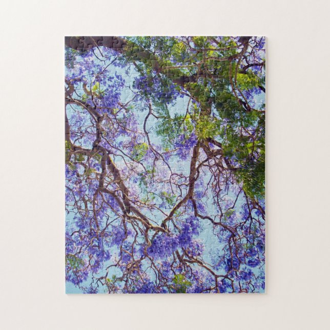 Lila Jacaranda Tree OIL-Malerei, (Vertikal)
