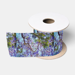 Lila Jacaranda Tree Oil Paint, Satinband