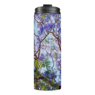 Lila Jacaranda Tree Oil Painting, Thermosbecher