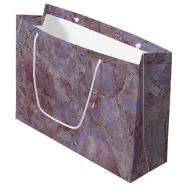 Lila Jade Marble Print Große Geschenktüte