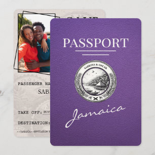 Lila Jamaika-Pass Save the Date