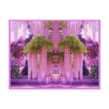 Lila japanischer Garten Postkarte