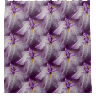 Lila japanisches Iris-Blume-Muster Duschvorhang