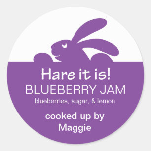 Lila Jelly Jar Kanbit Runder Aufkleber