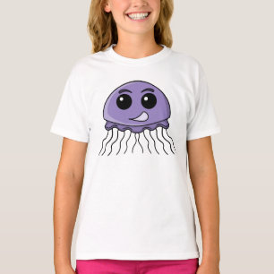 Lila Jellyfriend Cartoon T-Shirt