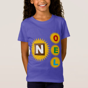 Lila Jersey T-Shirt NOEL SONNE SCHOKOLADE