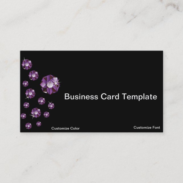 Lila Jewels Amethyst Business Cards Visitenkarte (Vorderseite)