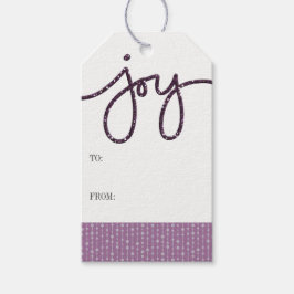 Lila JOY Gift Tags | 10 Packungen Geschenkanhänger