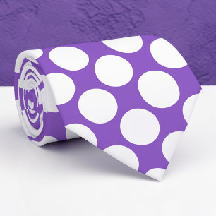 Lila Jumbo Polka Punkte maßgeschneiderte Krawatte