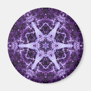 Lila Juwel-runder Kristallmagnet Magnet
