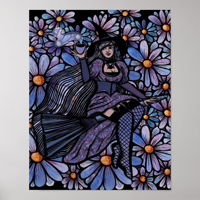 Lila Kaffeemaschine Poster (Vorne)