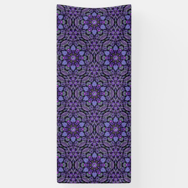 Lila Kaleidoskop-Vinylläufer, Plane, Dekoration Banner (Vertikal)