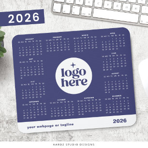 Lila Kalender für das Geschäftsjahr 2026 Mousepad
