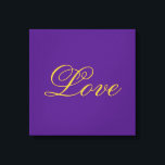 Lila Kalligraphie der Liebe für Farbskripte Leinwanddruck<br><div class="desc">Sie können die Schriftart und Farben leicht ändern. Sie können auch Ihr Logo und das Hintergrundbild hinzufügen,  wie Sie möchten.</div>