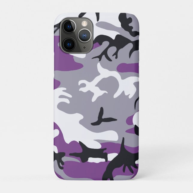 Lila Kamouflage Case-Mate iPhone Hülle (Rückseite)