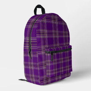 Lila Kariert Bedruckter Rucksack