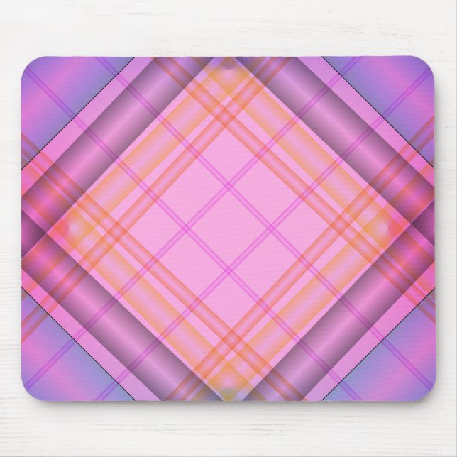 Lila Karierte Mousepad (Vorne)