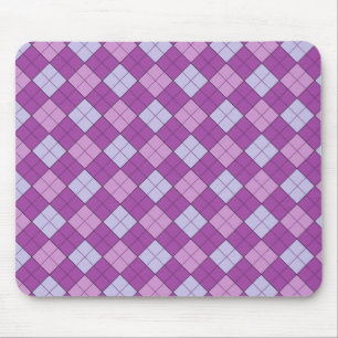 Lila Karierte Mousepad