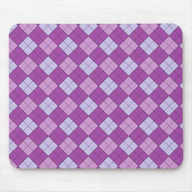 Lila Karierte Mousepad (Vorne)