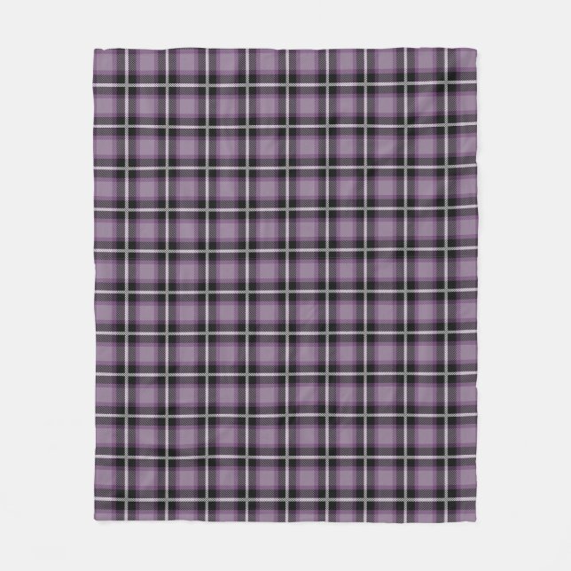 Lila Karierte Perfektion Fleecedecke (Vorderseite)