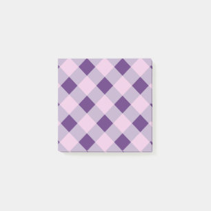 Lila karierte Post-it Post-it Klebezettel
