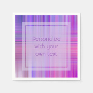 Lila Karierter Bokeh-benutzerdefinierter Text Serviette
