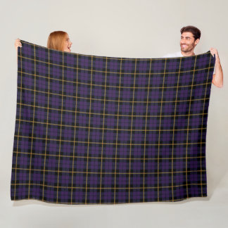 Lila karierter schwarzer Tartan Stängel der Fleecedecke