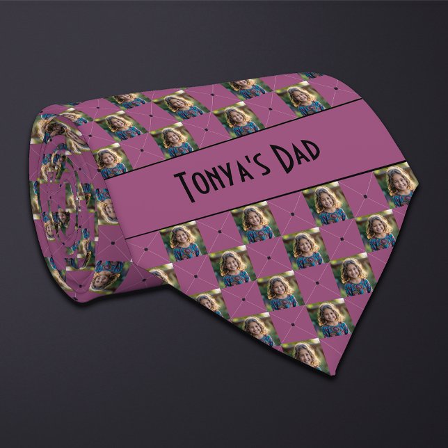 Lila kariertes Foto Krawatte (Von Creator hochgeladen)