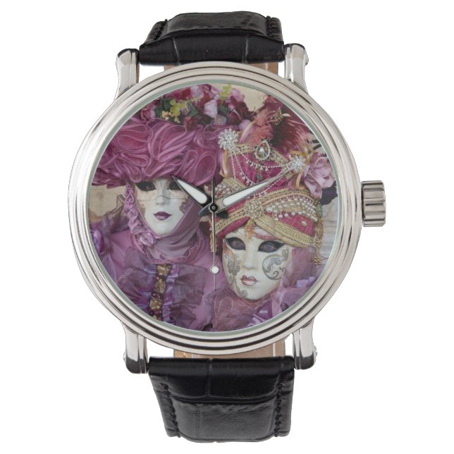Lila Karnevalskostüme, Venedig Armbanduhr (Vorderseite)