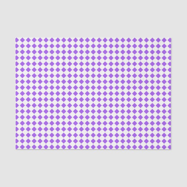 Lila Karo (Design 14 Lila Serie) Seidenpapier (Vorderseite)