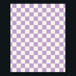 Lila Karo, Prüfplatine-Muster, geprüft Poster<br><div class="desc">Prüfmuster - lila und cremeweiße Schachbretter.</div>
