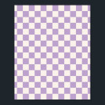 Lila Karo, Prüfplatine-Muster, geprüft Poster<br><div class="desc">Prüfmuster - lila und cremeweiße Schachbretter.</div>