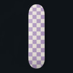 Lila Karo, Prüfplatine-Muster, geprüft Skateboard<br><div class="desc">Prüfmuster - lila und cremeweiße Schachbretter.</div>