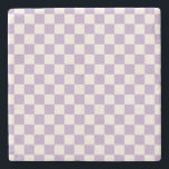 Lila Karo, Prüfplatine-Muster, geprüft Steinuntersetzer<br><div class="desc">Prüfmuster - lila und cremeweiße Schachbretter.</div>