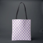 Lila Karo, Prüfplatine-Muster, geprüft Tasche<br><div class="desc">Prüfmuster - lila und cremeweiße Schachbretter.</div>