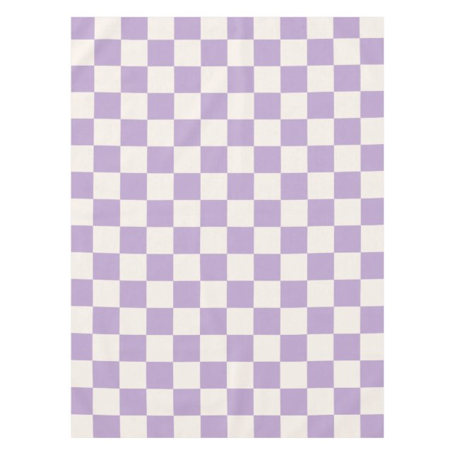 Lila Karo, Prüfplatine-Muster, geprüft Tischdecke (Vorderseite)