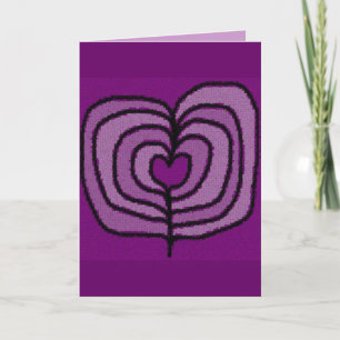 Lila Karte Herzenvalentines Tages