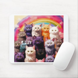 Lila Katzen-Mauspad – Perfektes Geschenk für Katze Mousepad